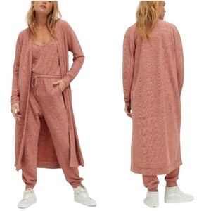 🆕 Free People Heathered Bicoastal Duster Set in blush pink size S